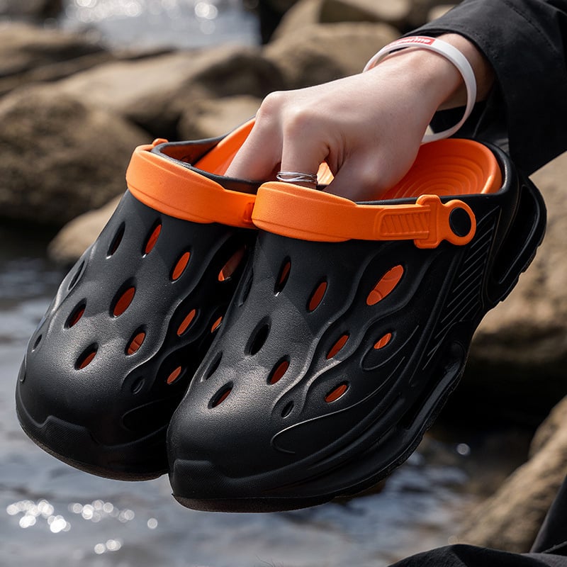 Sandale pentru bărbați – partea superioară și talpa din EVA, vârf închis, respirabile, impermeabile, anti-derapare, stil Leisure Baotou, Primăvara 2025.