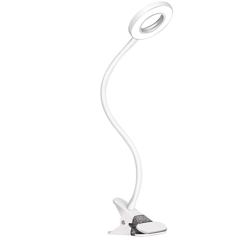 LED klip lupa svjetlo za ljepotu i manikuru, HD povećanje, USB napajanje, metalno sjenilo, CRI 80–89, prekidač na tipku