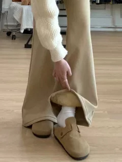 Дънки с подплата от флис, висока талия, прави крачоли, леко стреч, зимна 2025