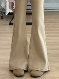 Дънки с подплата от флис, висока талия, прави крачоли, леко стреч, зимна 2025