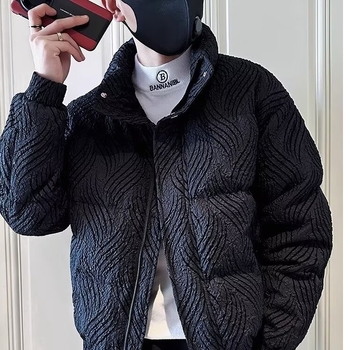 Muška jakna u vintage stilu, zip zatvarač, slobodan kroj, poliester tkanina (30-80%)