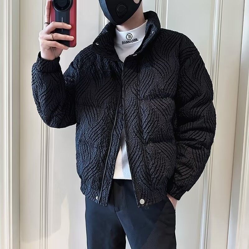Muška jakna u vintage stilu, zip zatvarač, slobodan kroj, poliester tkanina (30-80%)