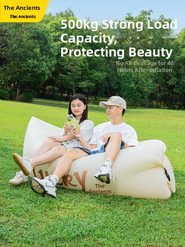 Nafukovacia vonkajšia pohovka s možnosťou skláňať sa a spať, kapacita 1-2 osoby, Oxford látka, ručná pumpa — Primitive ancients