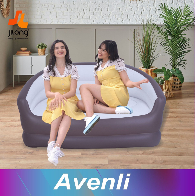 Jilong napuhujuća sofa – PVC površina, težina 2 kg, nosivost 150 kg, podrijetlo Jiangsu, licencirana privatna marka