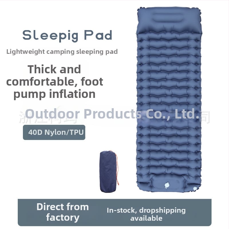 Εξωτερικό ultralight φουσκωτό στρώμα ύπνου, 40D νάιλον TPU, για ένα άτομο, 700 g, χειροκίνητη αντλία