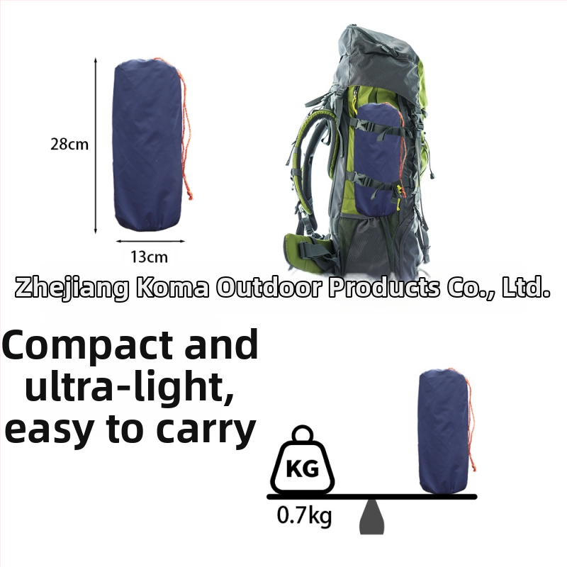 Vonkajšia ultraľahká nafukovacia karimatka na kempovanie, 40D nylon TPU, pre jednu osobu, 700 g, ručná pumpa