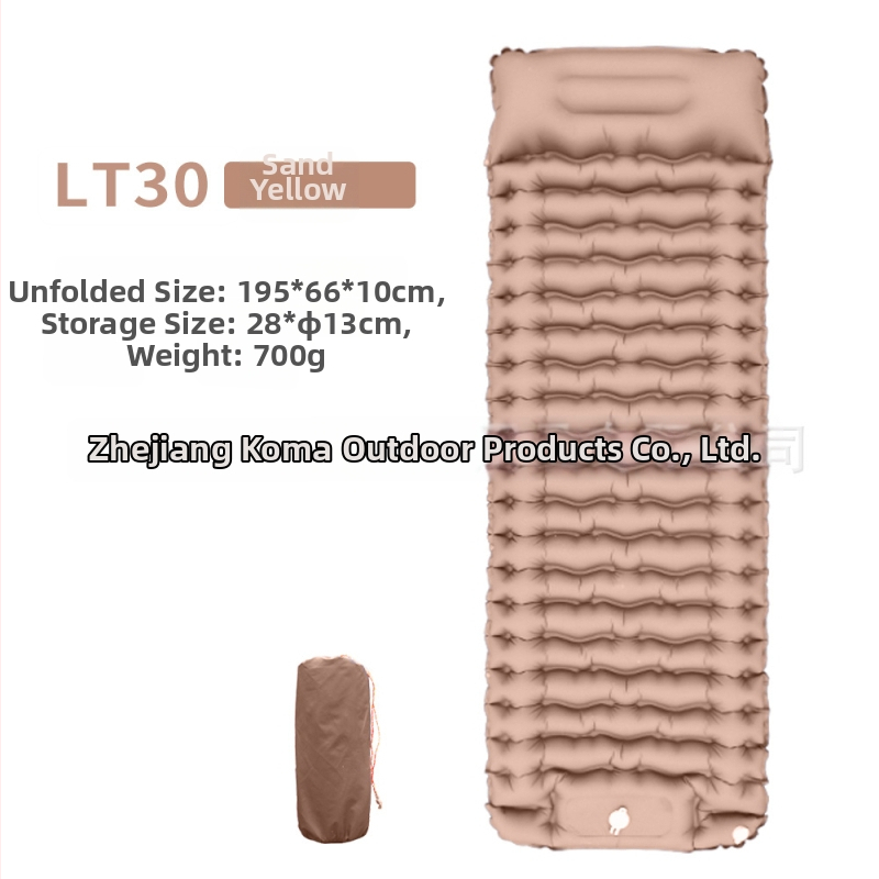 Εξωτερικό ultralight φουσκωτό στρώμα ύπνου, 40D νάιλον TPU, για ένα άτομο, 700 g, χειροκίνητη αντλία