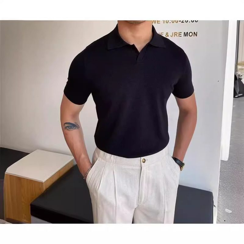 Polo majica, mladenački stil, labav kroj, kratka rukava, poliester tkanina