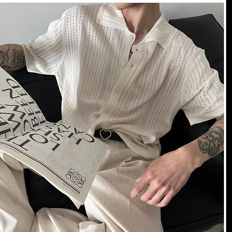 Πόλο πουκάμισο, άνετη γραμμή, κοντό μανίκι, εκτύπωση καρτούν, διαδικασία εκτύπωσης/βαφής