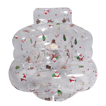 Φουσκωτό PVC παιδικό καθιστικό: διαφανές μικρό καναπέ για εκμάθηση καθίσματος και όρθωσης, κατάλληλο για 0–3 ετών, εσωτερικούς και εξωτερικούς χώρους.