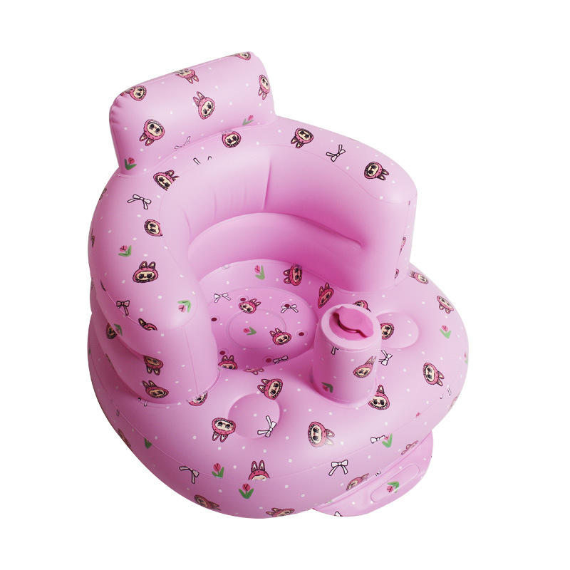 Φουσκωτό PVC παιδικό καθιστικό: διαφανές μικρό καναπέ για εκμάθηση καθίσματος και όρθωσης, κατάλληλο για 0–3 ετών, εσωτερικούς και εξωτερικούς χώρους.