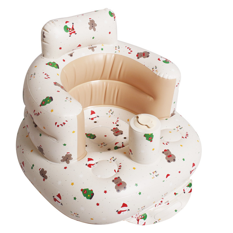 Φουσκωτό PVC παιδικό καθιστικό: διαφανές μικρό καναπέ για εκμάθηση καθίσματος και όρθωσης, κατάλληλο για 0–3 ετών, εσωτερικούς και εξωτερικούς χώρους.