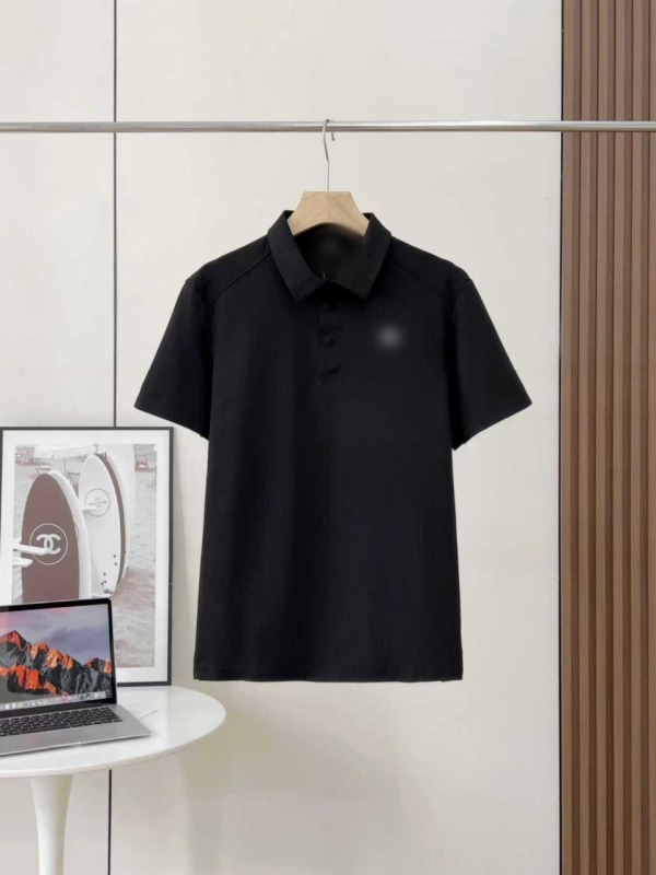 Ανδρικό πόλο μπλούζα με κοντό μανίκι, για business casual, γρήγορο στέγνωμα, διαπνοή, εφαρμοστό κόψιμο