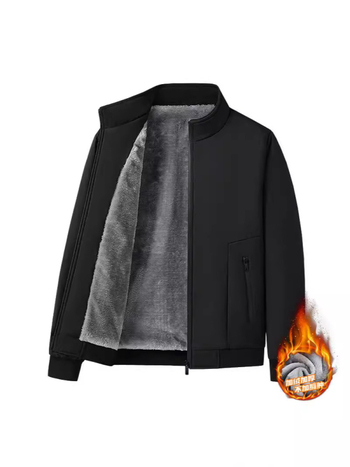 Muški zimski pamučni kaput sa zatvaračem (zip), prilagođen kroj, punjenje od pamuka, podstava od poliestera, poliesterska tkanina