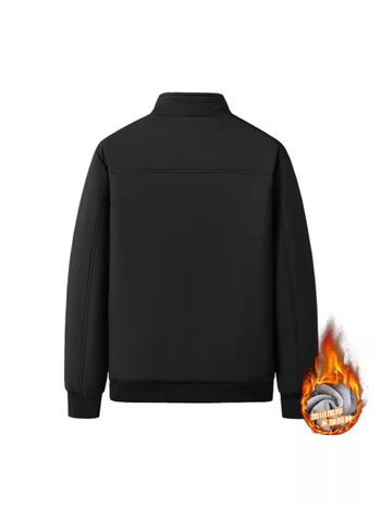 Muški zimski pamučni kaput sa zatvaračem (zip), prilagođen kroj, punjenje od pamuka, podstava od poliestera, poliesterska tkanina