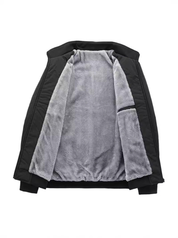 Muški zimski pamučni kaput sa zatvaračem (zip), prilagođen kroj, punjenje od pamuka, podstava od poliestera, poliesterska tkanina