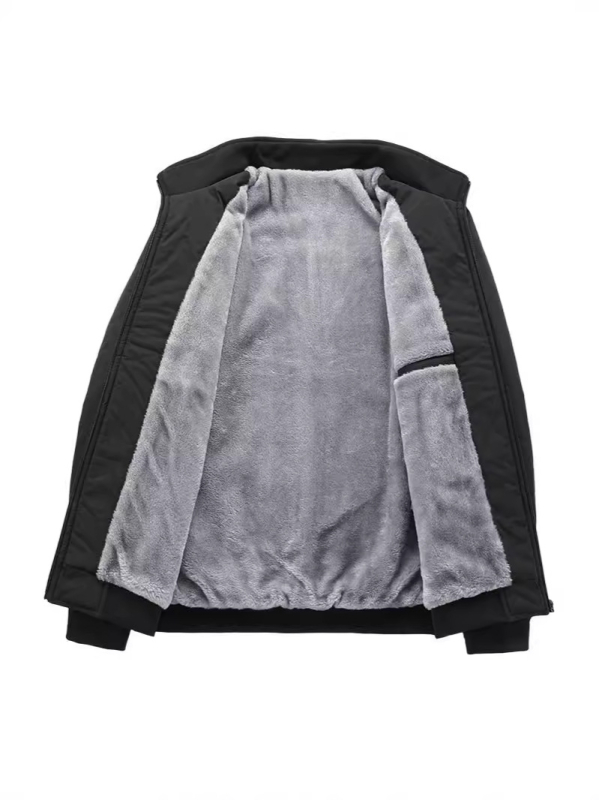 Muški zimski pamučni kaput sa zatvaračem (zip), prilagođen kroj, punjenje od pamuka, podstava od poliestera, poliesterska tkanina