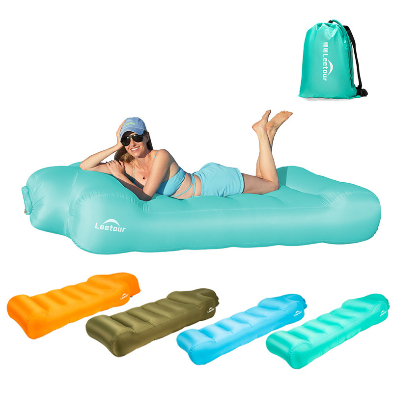 Naduvani kauč-ležaj za vanjsku uporabu, prijenosni, brzo napuhavanje, poliester površina