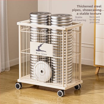 Mingren Storage: Úložná skrinka na fitnes vybavenie — karbonová oceľ, viacúčelová, otočná a pohyblivá, podlahový typ montáže