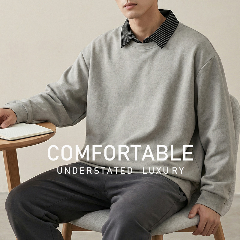 Πόλο πουκάμισο με μακριά μανίκια, twill σχέδιο, λεπτομέρεια κολλάζ, παχύ ύφασμα, συνδυασμένος τύπος