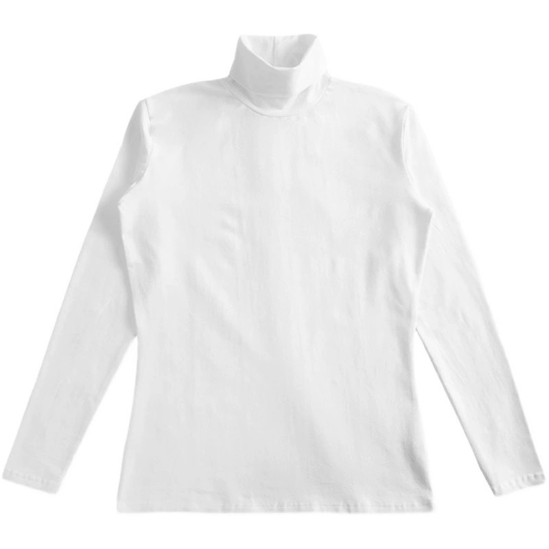 Majica s dugim rukavima i visokim ovratnikom, pamukova smjesa – 270 g, debeli materijal, zima