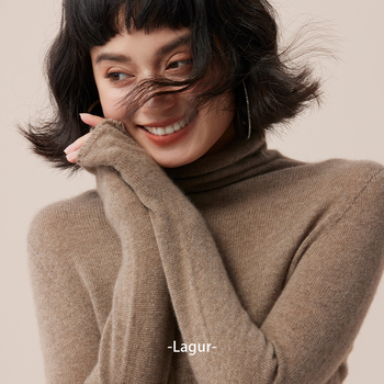 Džemper s kapuljom od kašmira - visokim ovratnikom, uskim krojem, debelim pletenim (kašmír; visok ovratnik; kapulja; uski kroj; debelo pletenje)