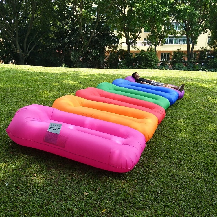 Sunshine napuhljivo ležište – prijenosno vanjsko zračno sofa-lezaljka, poliester površina, težina 0,8 kg, nosivost 200 kg, pogodno za odrasle