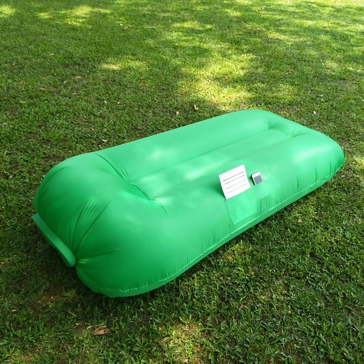 Sunshine napuhljivo ležište – prijenosno vanjsko zračno sofa-lezaljka, poliester površina, težina 0,8 kg, nosivost 200 kg, pogodno za odrasle