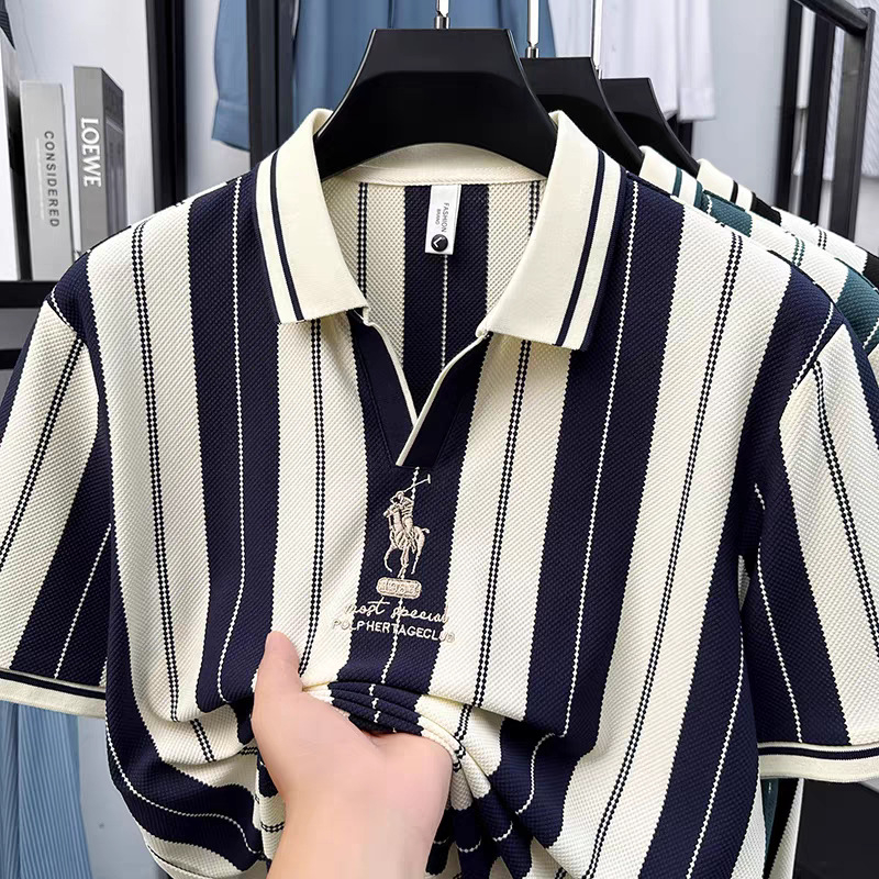 Polo majica širokog kroja s broderijom, kratke rukave, piké pamuk