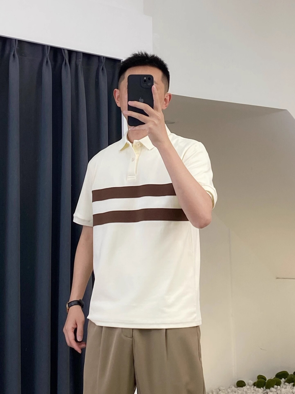 Muško polo s color-block dizajnom, kratkih rukava, slim fit, poliester