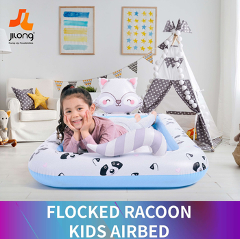 JILONG nafukljivo dječje ležište, povećano, prijenosno i sklopivo, s flokiranom površinom