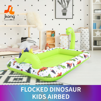 JILONG nafukljivo dječje ležište, povećano, prijenosno i sklopivo, s flokiranom površinom