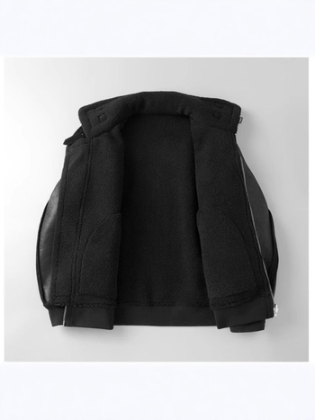 Muška zimska jakna za motor, s flis podstavom, debelim poliesterskim punjenjem, zatvarač