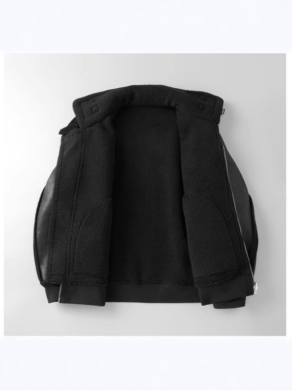 Muška zimska jakna za motor, s flis podstavom, debelim poliesterskim punjenjem, zatvarač