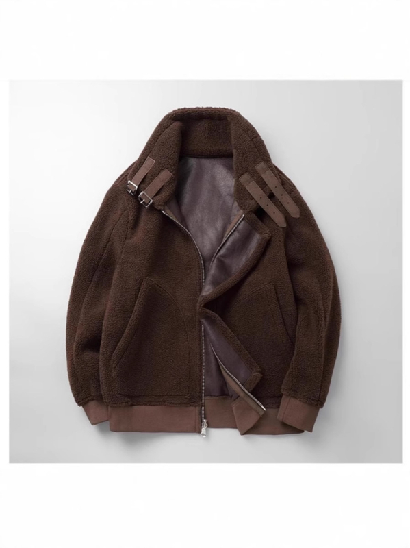 Muška zimska jakna za motor, s flis podstavom, debelim poliesterskim punjenjem, zatvarač