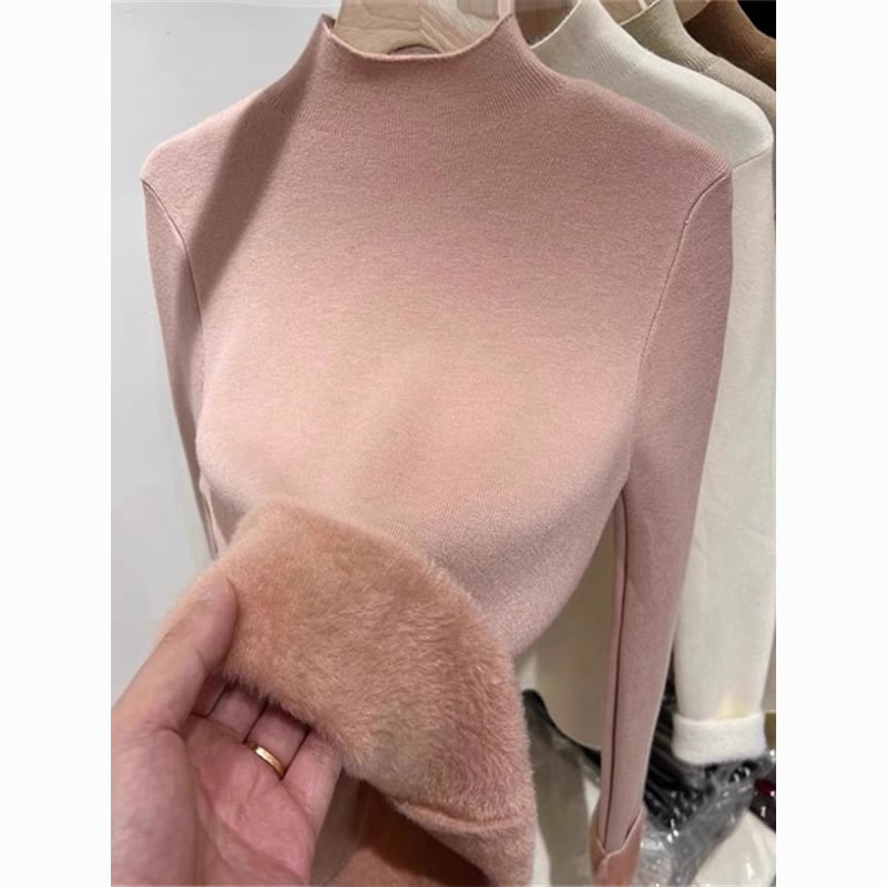 Džemper s kapuljom, rukavi u stilu princeze, poluvisoki ovratnik, Ice Silk tkanina, proljeće 2025