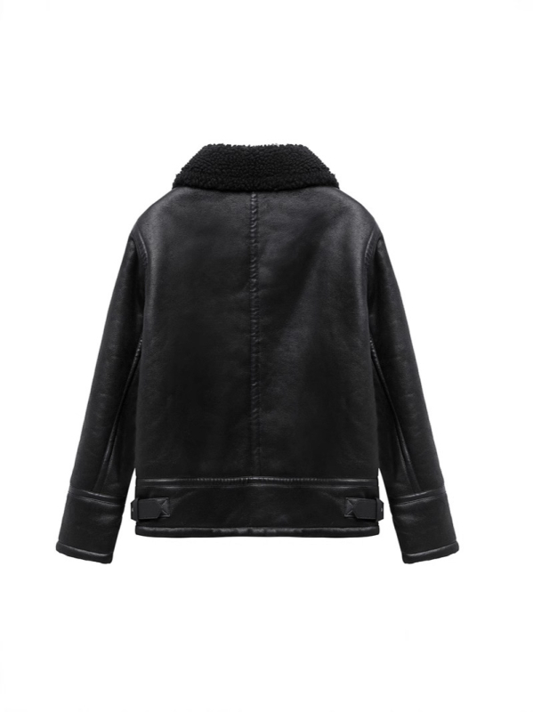 Muška jakna s umjetnom ovčjom vunom, debela, otporna na habanje, zimska, poliesterska smjesa