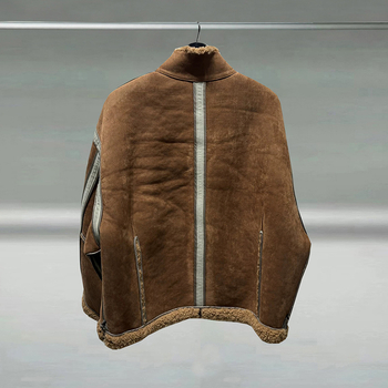 Ανδρικό παλτό από συνθετική γούνα, μεσαίου μήκους, χαλαρή γραμμή, στάσιμος γιακάς, φερμουάρ