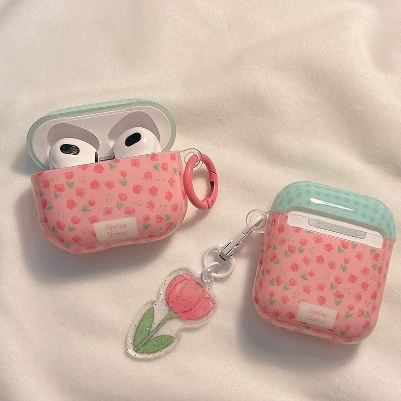 AirPods Pro futrola – TPU tvrdi kućište, potpuno pokriće, crtani uzorak valova i točkica, IMD ubrizgavanje