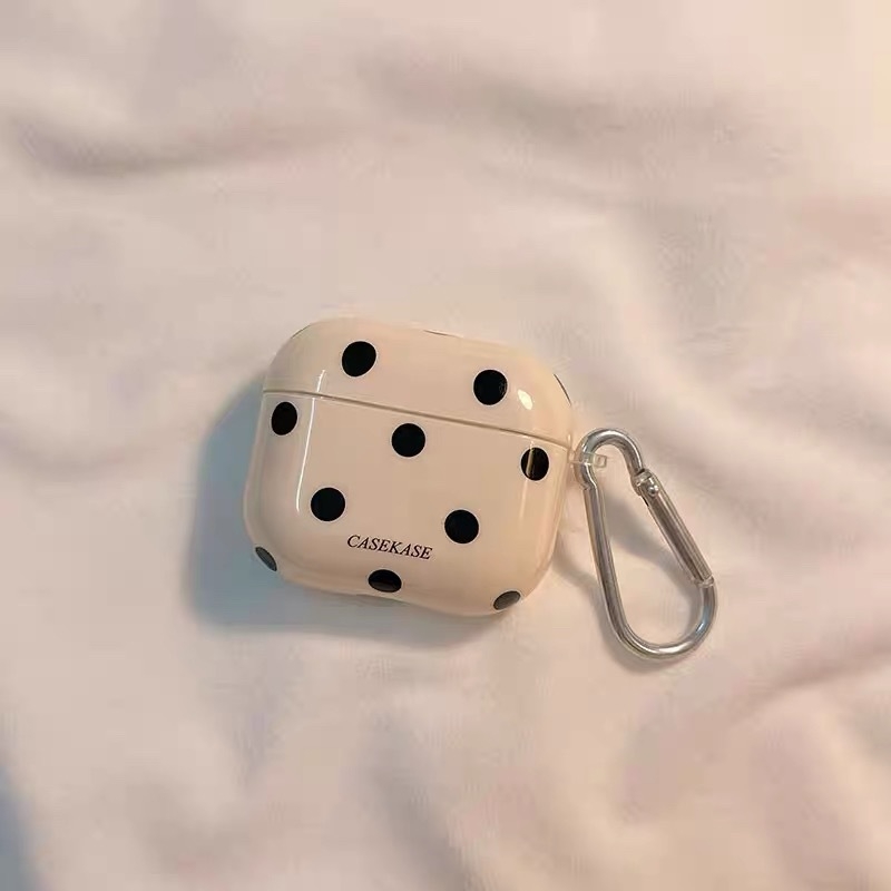 AirPods Pro futrola – TPU tvrdi kućište, potpuno pokriće, crtani uzorak valova i točkica, IMD ubrizgavanje