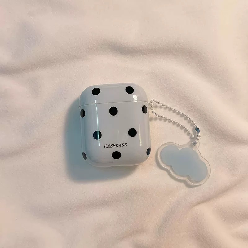 AirPods Pro futrola – TPU tvrdi kućište, potpuno pokriće, crtani uzorak valova i točkica, IMD ubrizgavanje