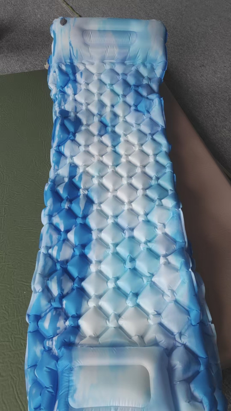 Μονοπρόσωπη υπαίθρια φουσκωτή στρώμα-σκηνή, 75D pongee TPU, 580 g, χειροκίνητη αντλία