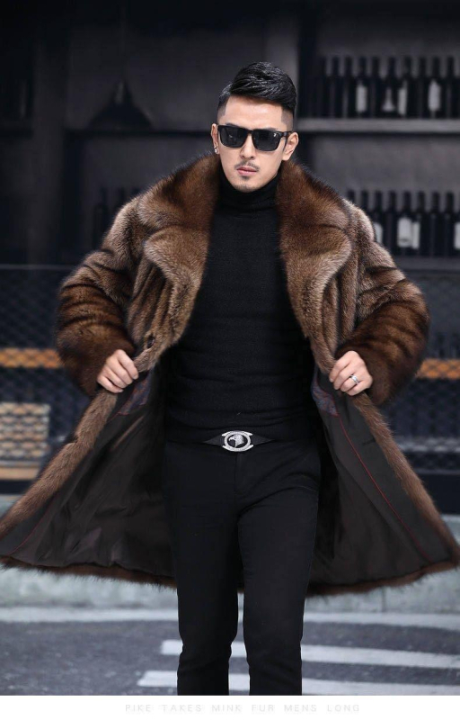 Αντρικό μακρύ παλτό από τεχνητή γούνα, άνετη γραμμή, μονόμπορτο κούμπωμα, γιακά τύπου σακακιού