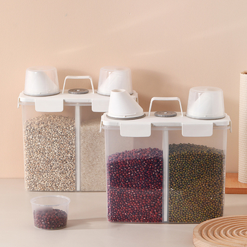 Кутия за съхранение на ориз, влагозащитена, запечатваща, против насекоми, прозрачен PP пластмасов корпус, регистрация на датата.