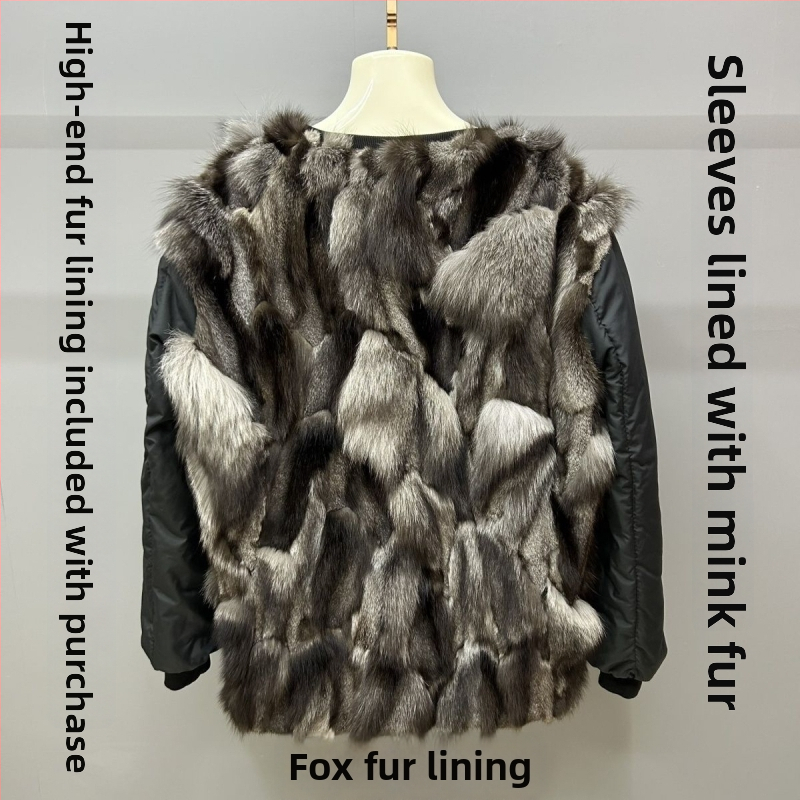 Mužský zimný kabát s pravou líščou kožušinou, podšité, s odnímateľnou kapucňou, stredná dĺžka, zips