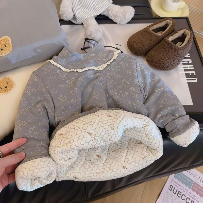 Dječja termo majica za jesen-zimu, s fleec podstavom, trostruka izolacija, okrugli ovratnik, unisex, za djecu 3–8 godina