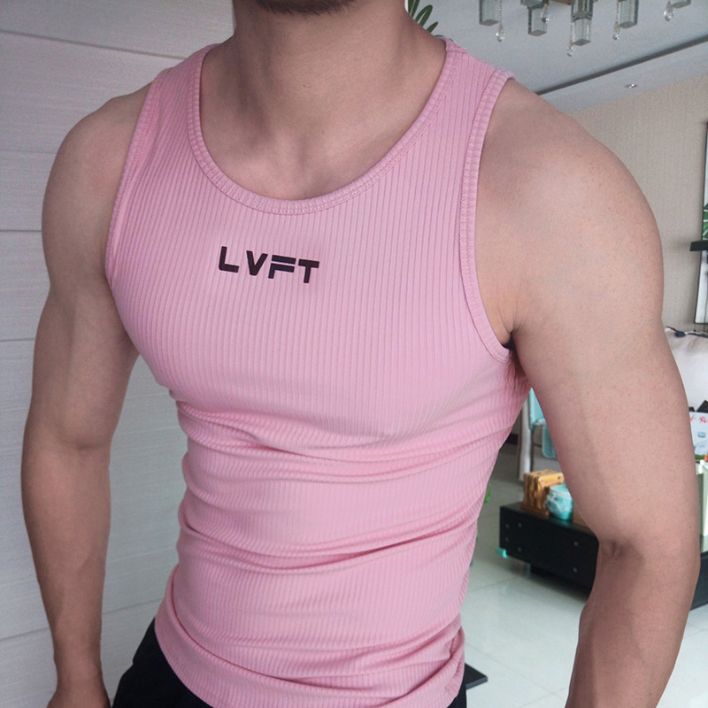 Мъжки спортен жилет за фитнес с буквен модел, 100% спандекс, влагоотвеждаща материя, за възрастни мъже