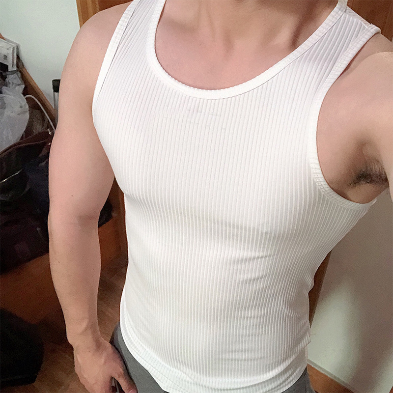 Мъжки спортен жилет за фитнес с буквен модел, 100% спандекс, влагоотвеждаща материя, за възрастни мъже