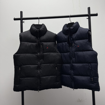 Unisex lagana pamucna veste sa stojećim ovratnikom i vezenjem konja, za jesen/zimu