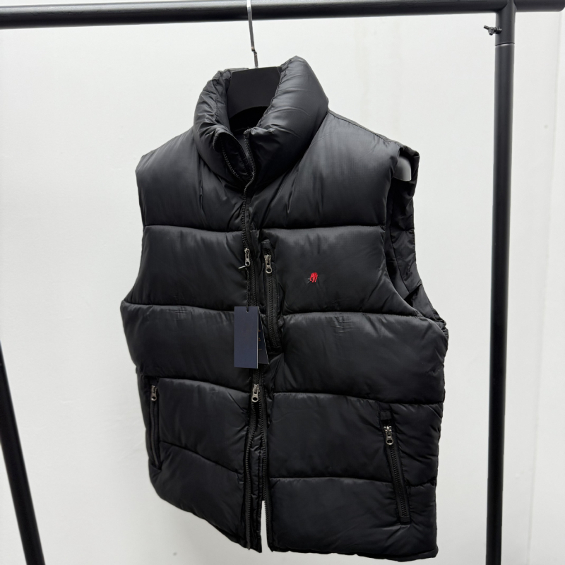 Unisex lagana pamucna veste sa stojećim ovratnikom i vezenjem konja, za jesen/zimu